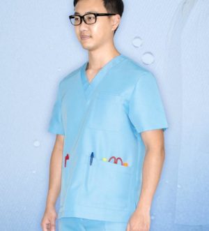 Men Scrub Top -NM6114 (light blue)