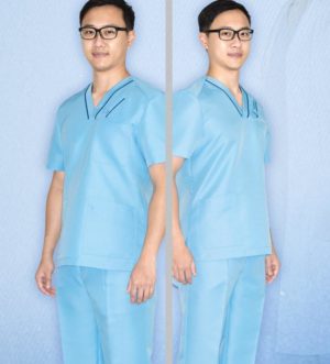 Men Scrub Top -NM6116 (light blue)